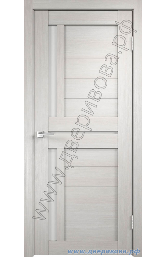 Дверь из экошпона Duplex 3, ПО, Дуб белый (стекло мателюкс)
